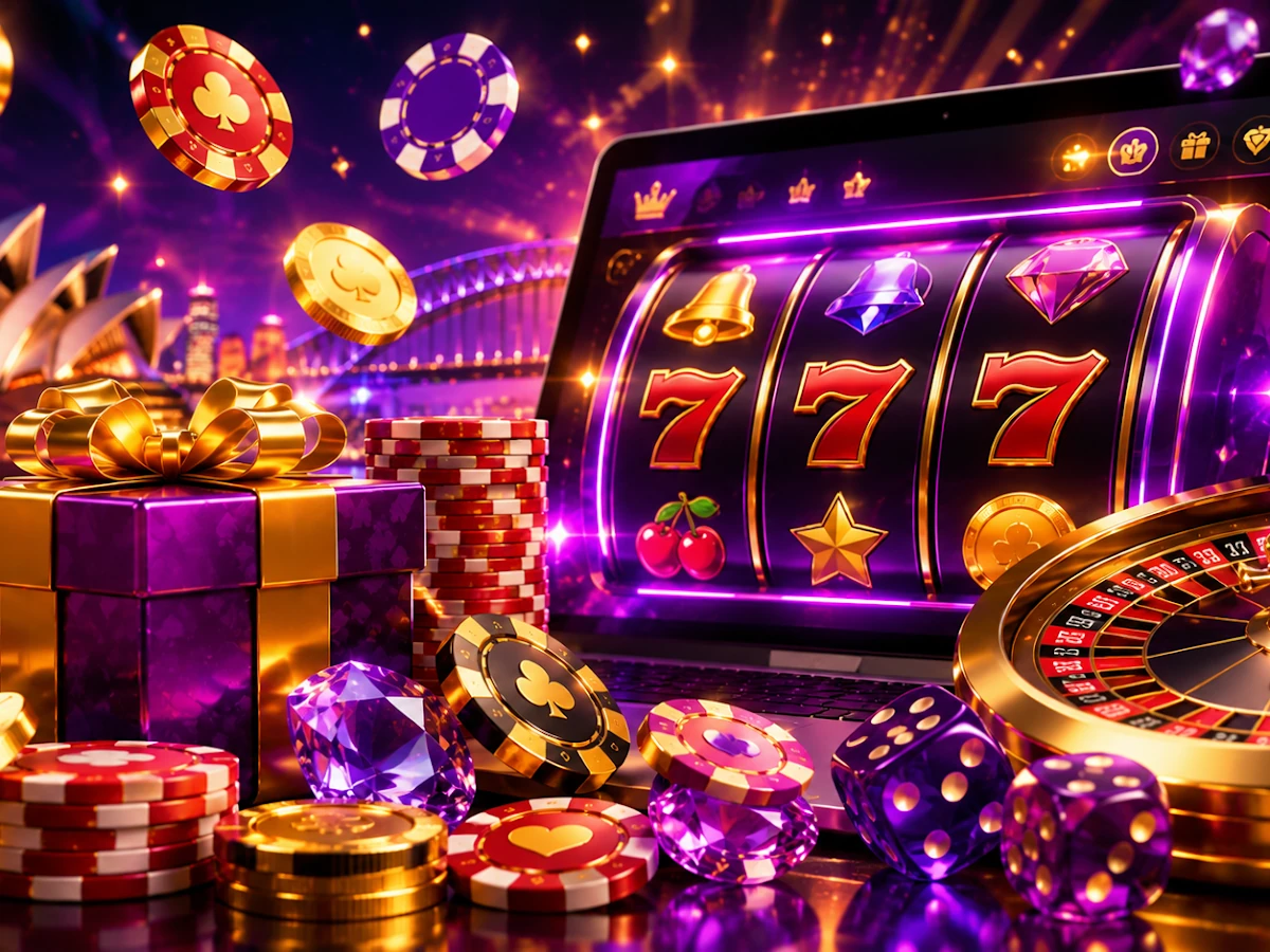 Ilustrasi tema permainan slot yang dinamis